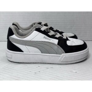 Puma Caven 396318-19 Kids 9C White Black Cool Light Gray Sneakers Running